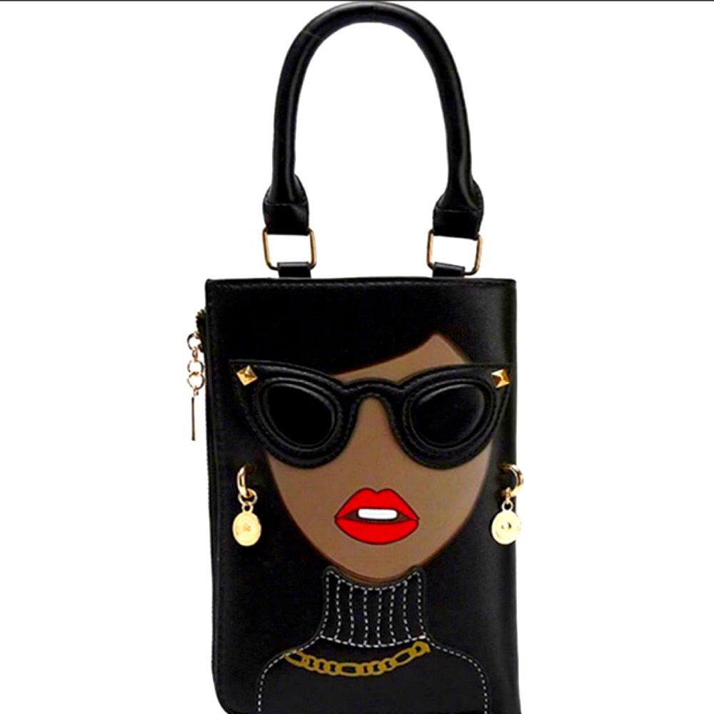 BLACK  PERSONALITY BAG CROSSBODY AND SATCHEL - Picture 2 of 6